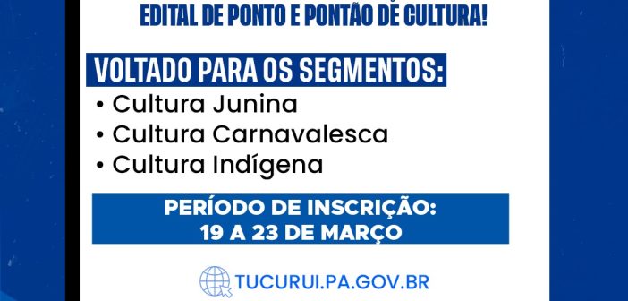 EDITAL ABERTO! 📢 | REDE MUNICIPAL DE PONTOS E PONTÕES DE CULTURA
