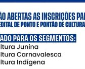 EDITAL ABERTO! 📢 | REDE MUNICIPAL DE PONTOS E PONTÕES DE CULTURA